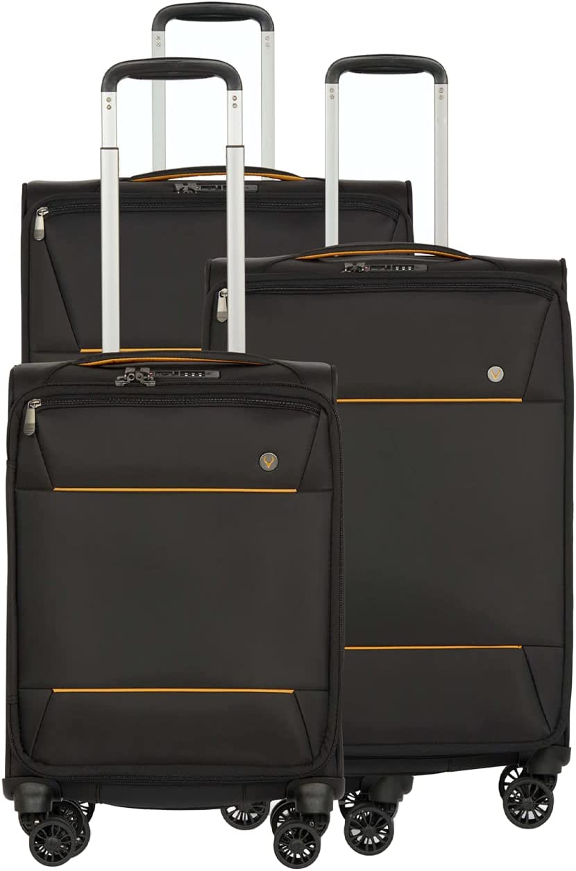 Antler Brixham Suitcases Set of 3 Black