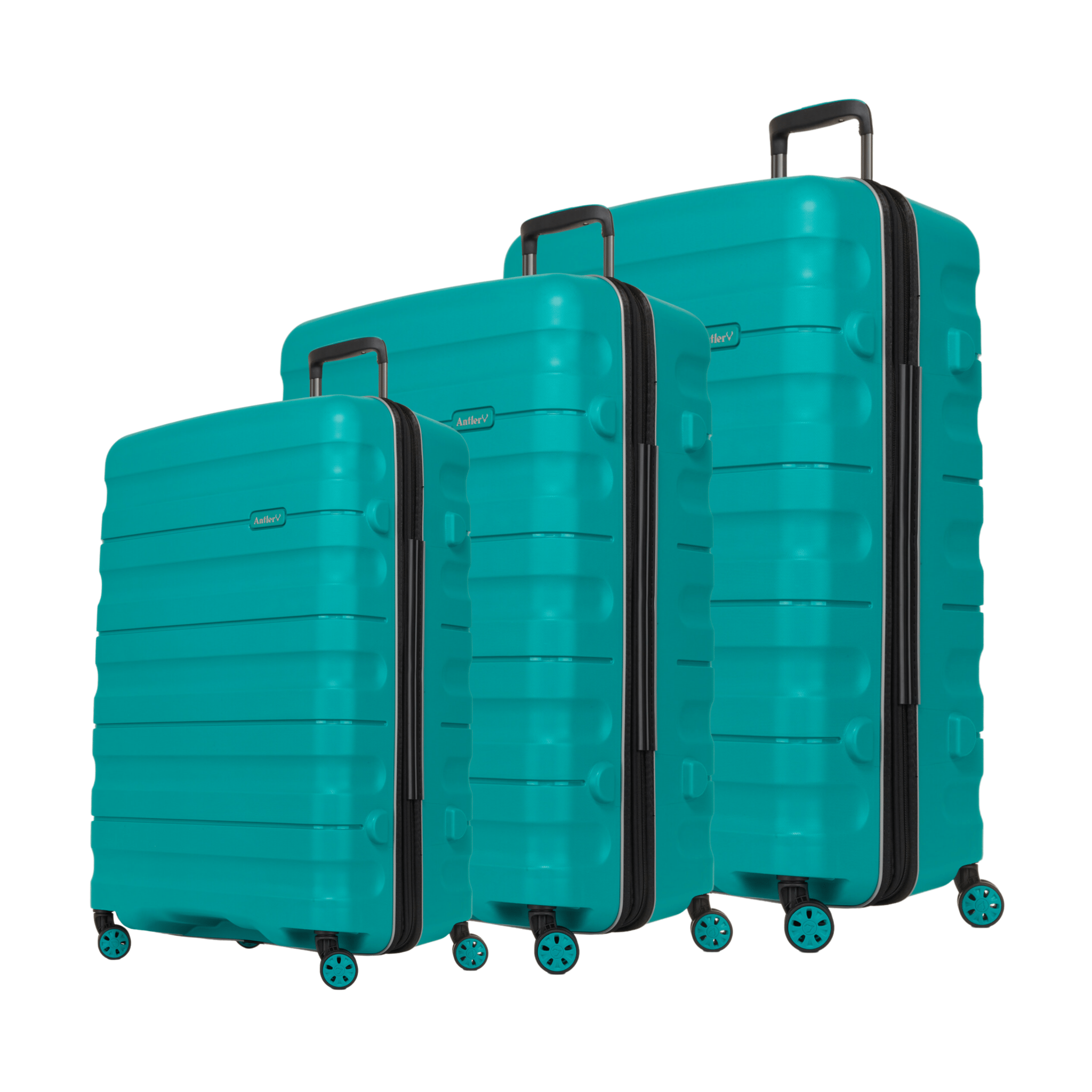 Antler Juno 2 Suitcases Set of 3 Teal - The Bag House®™