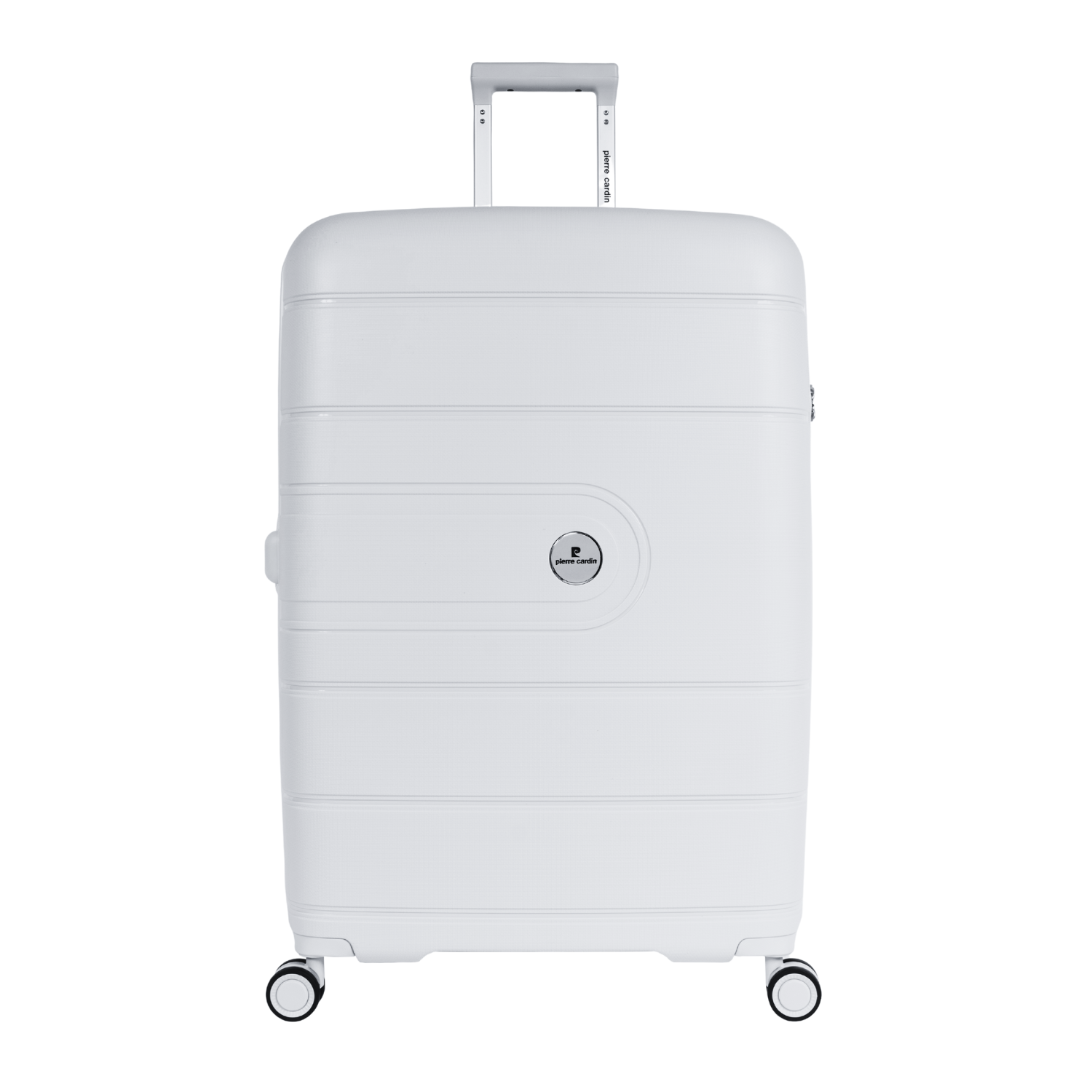 Pierre Cardin Upright Suitcase Trolley Large Check In White The Bag House