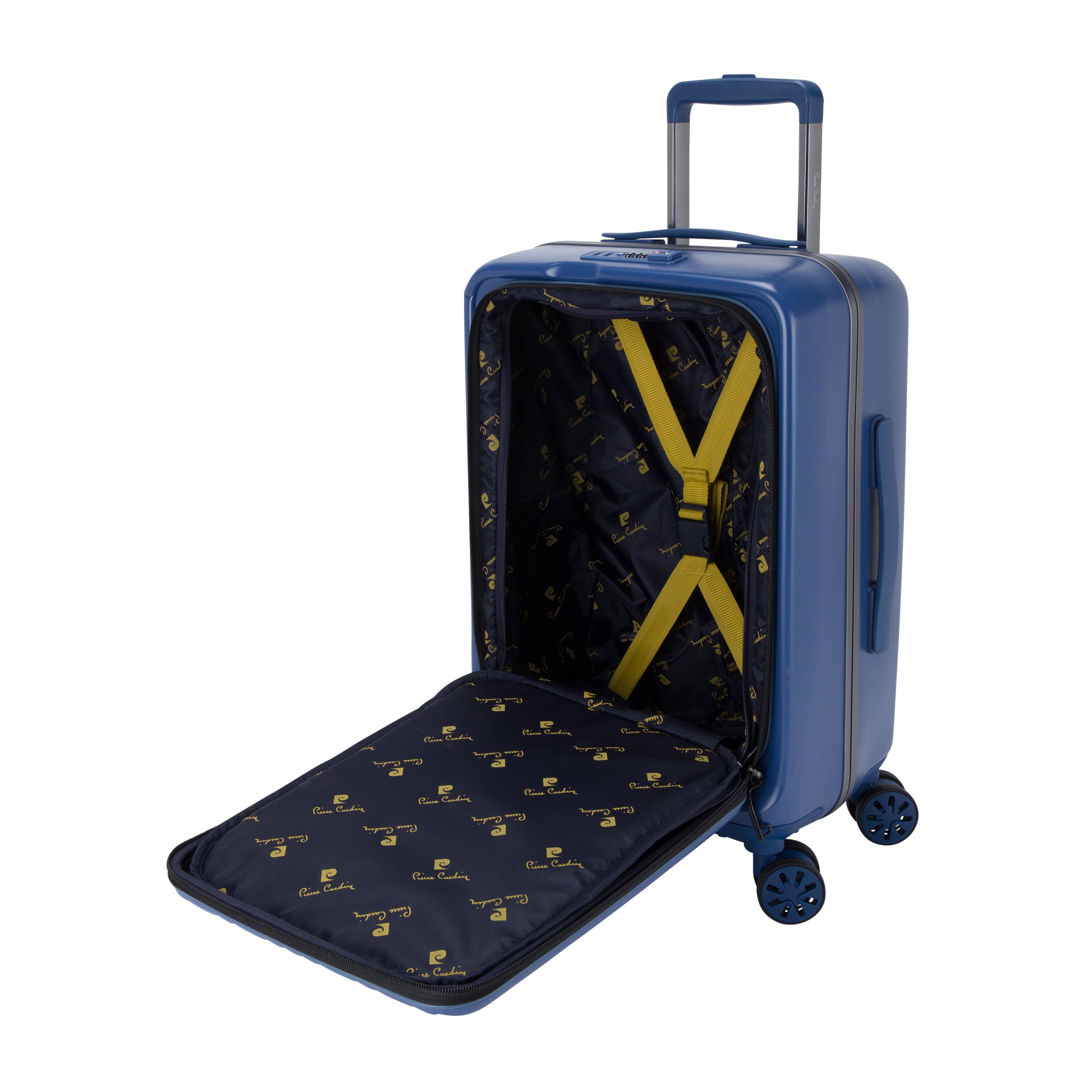 Pierre Cardin Suitcase Front Pocket Design Carry On, Navy