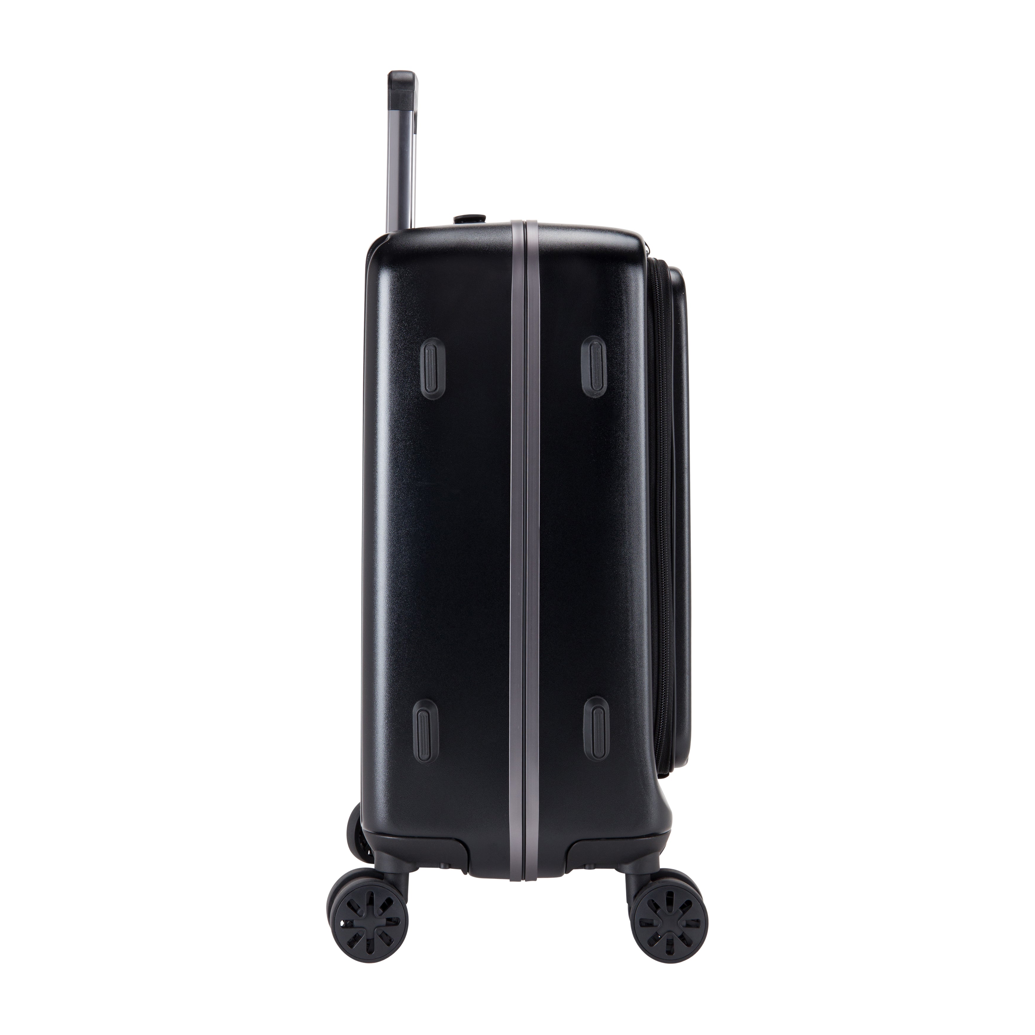 Pierre Cardin Suitcase Front Pocket Design Carry On, Black