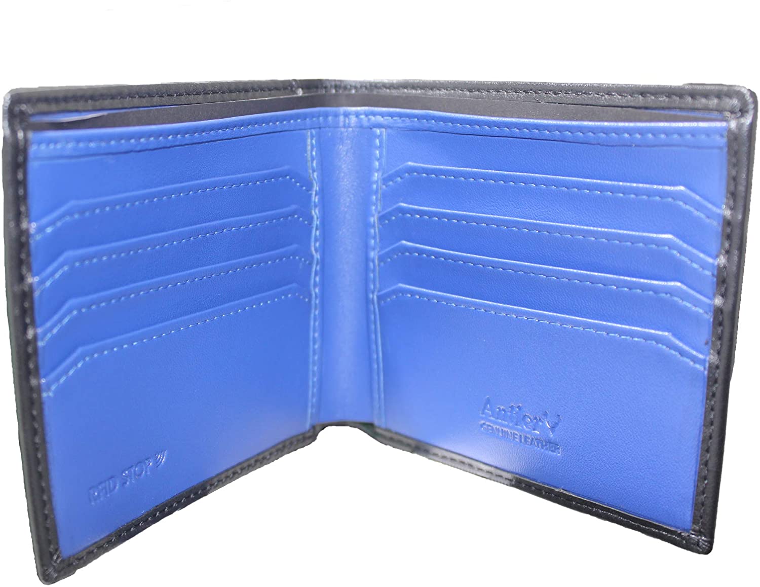 Antler UK Leather Horizontal Wallet with Divider \ Black