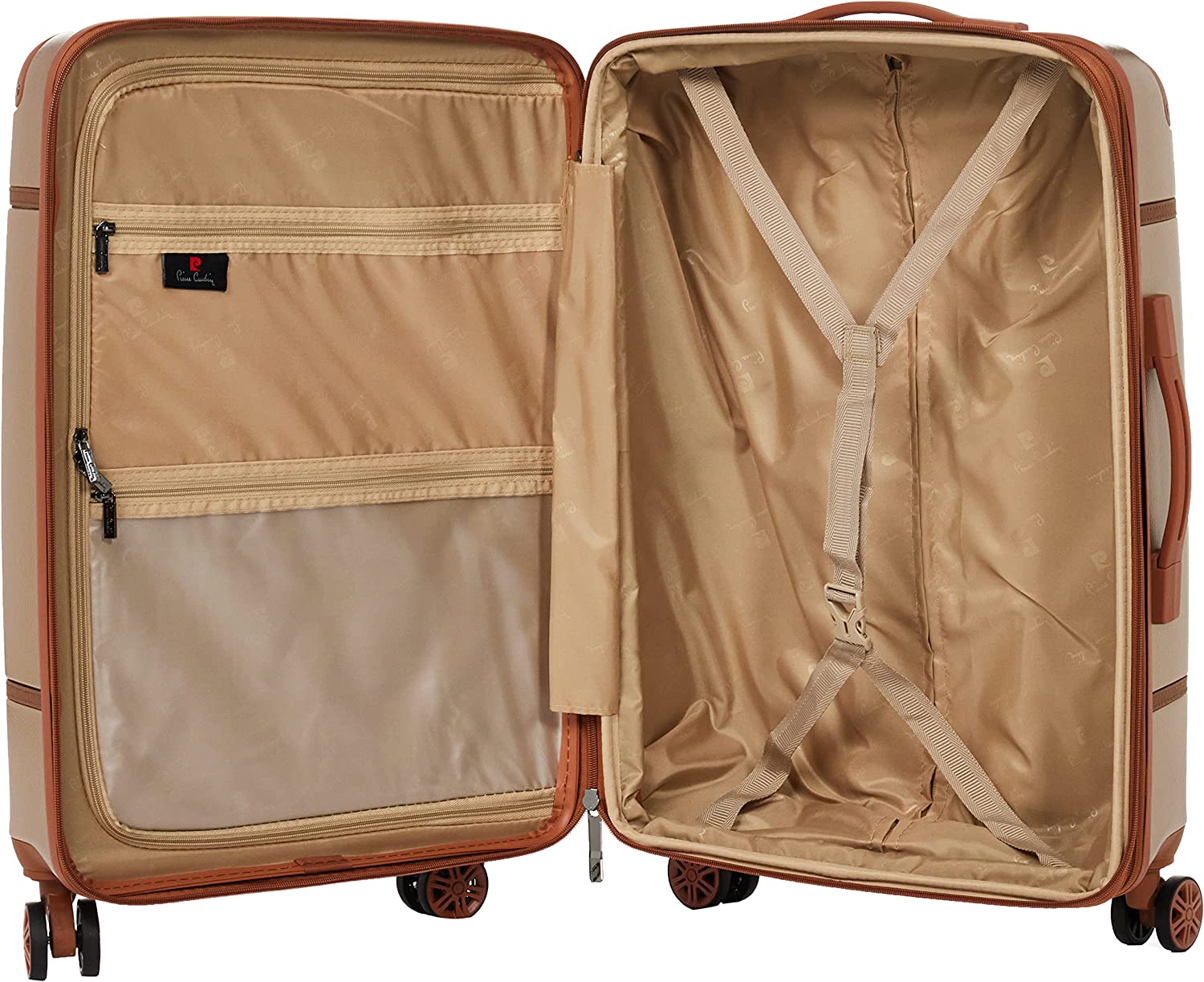 Pierre Cardin QUEBEC Hardcase Trolley Check In Large Champagne