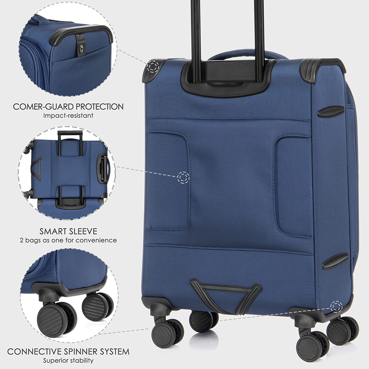 Verage Toledo Collection Carry On-Navy