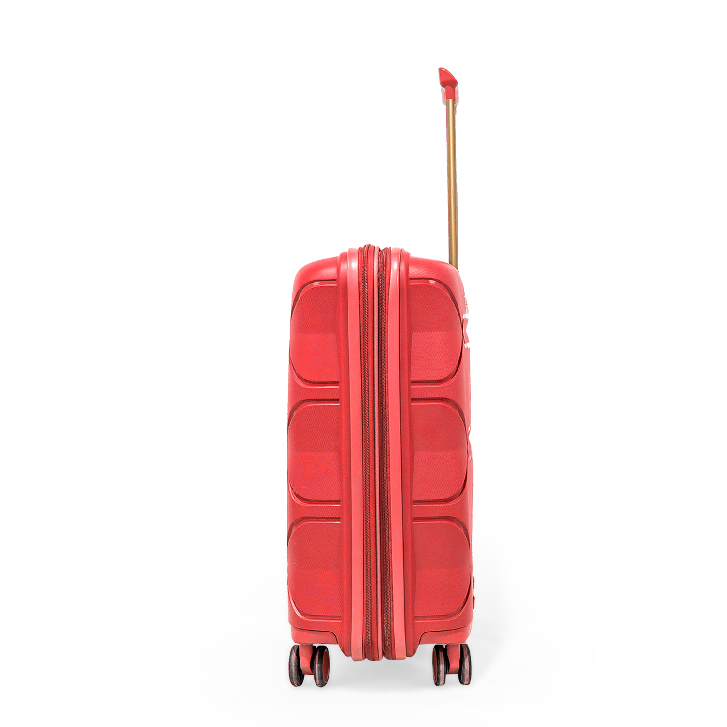 Pierre Cardin Trolley Strong Flexible Suitcases Set of 3 Red