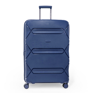 فتح الصورة في عرض الشرائح Pierre Cardin Trolley Strong Flexible Suitcases Check-In GreyBlue
