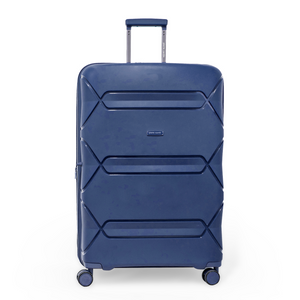 Pierre Cardin Trolley Strong Flexible Suitcases Check In GreyBlue