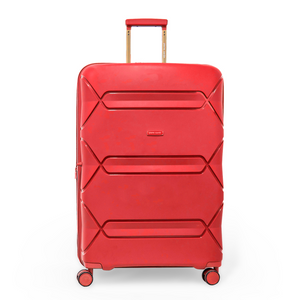 فتح الصورة في عرض الشرائح Pierre Cardin Trolley Strong Flexible Suitcases Check-In Red
