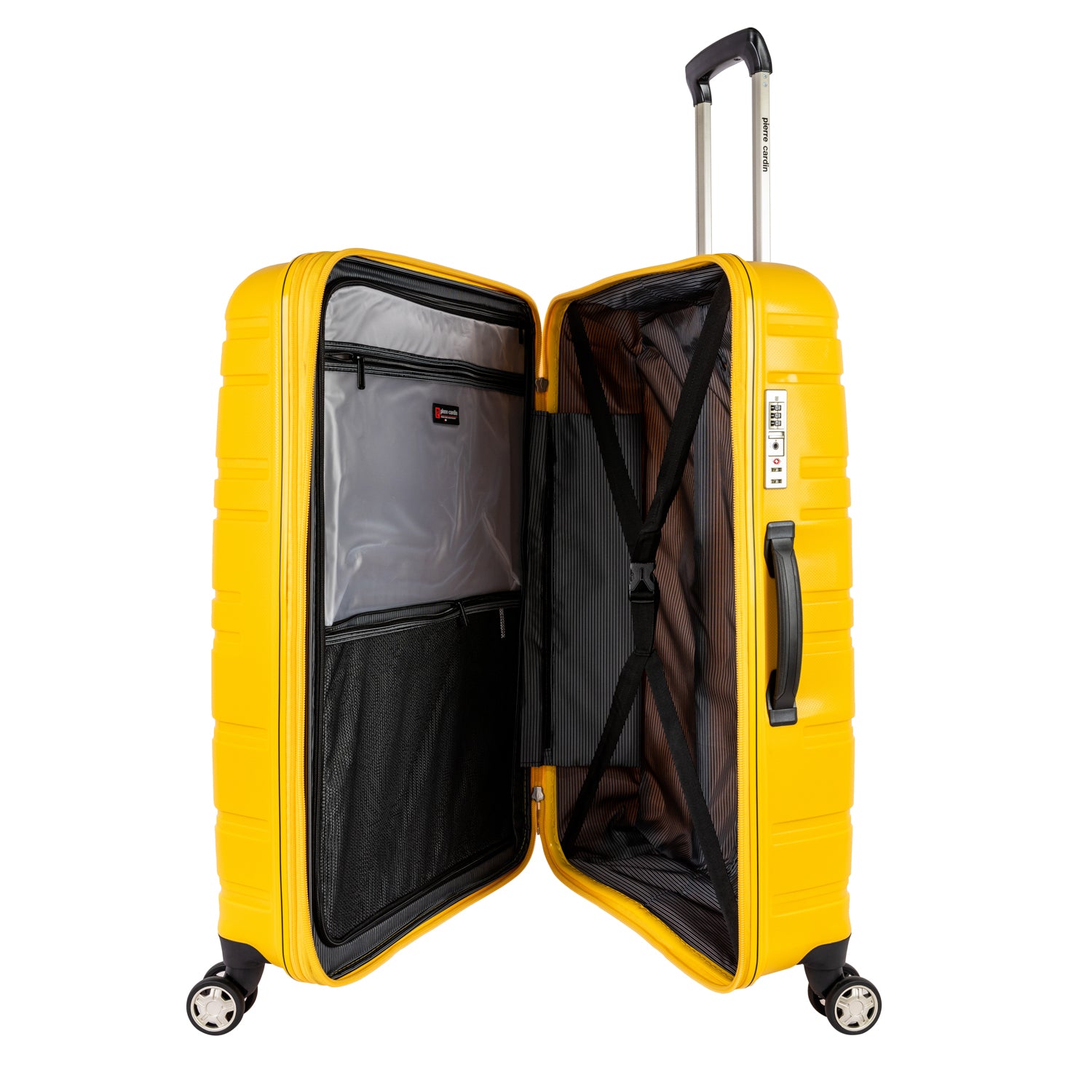 حقيبة سفر بيير كاردان الصلبة كبيرة الحجم 29 بوصة (78 × 52 × 29) ، أصفر