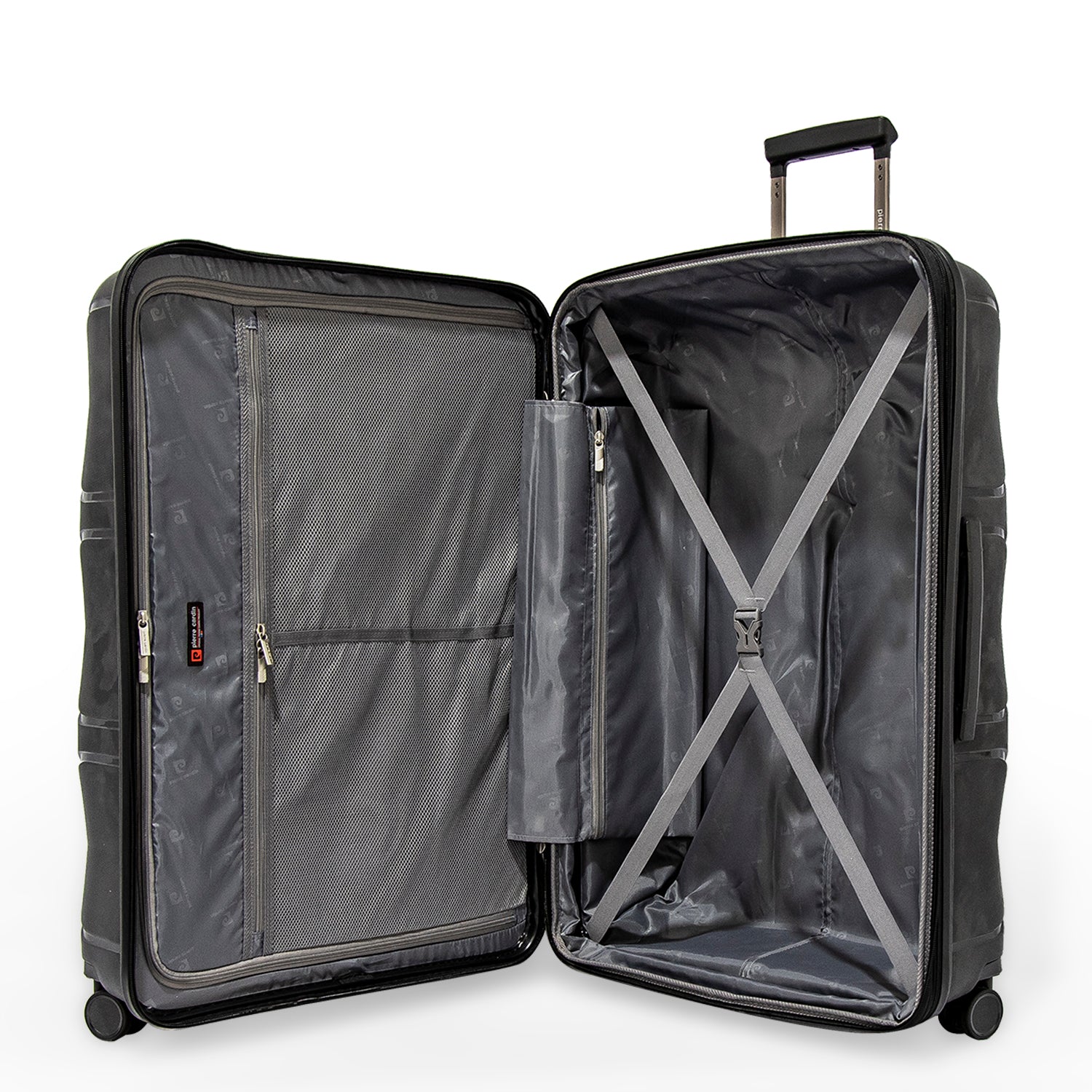 Pierre Cardin Trolley Strong Flexible Suitcases Check-In Black