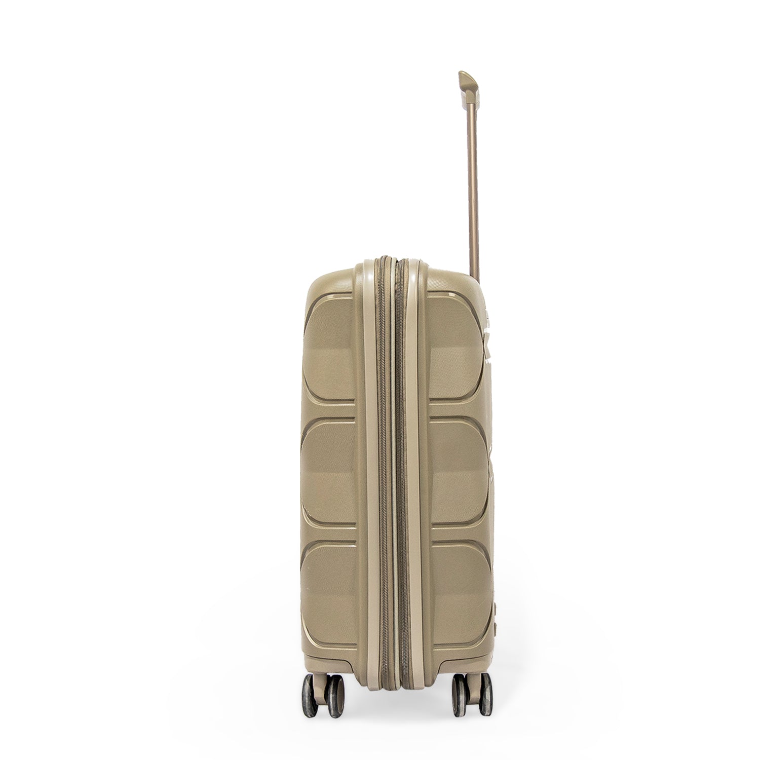 Pierre Cardin Trolley Strong Flexible Suitcases Set of 3 Champagne