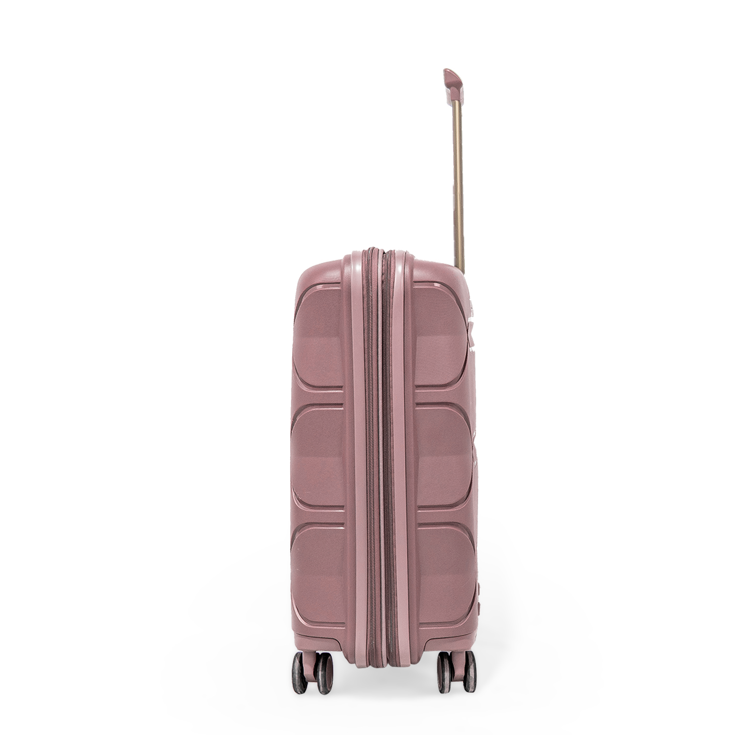 Pierre Cardin Trolley Strong Flexible Suitcases Set of 3 Rose Gold