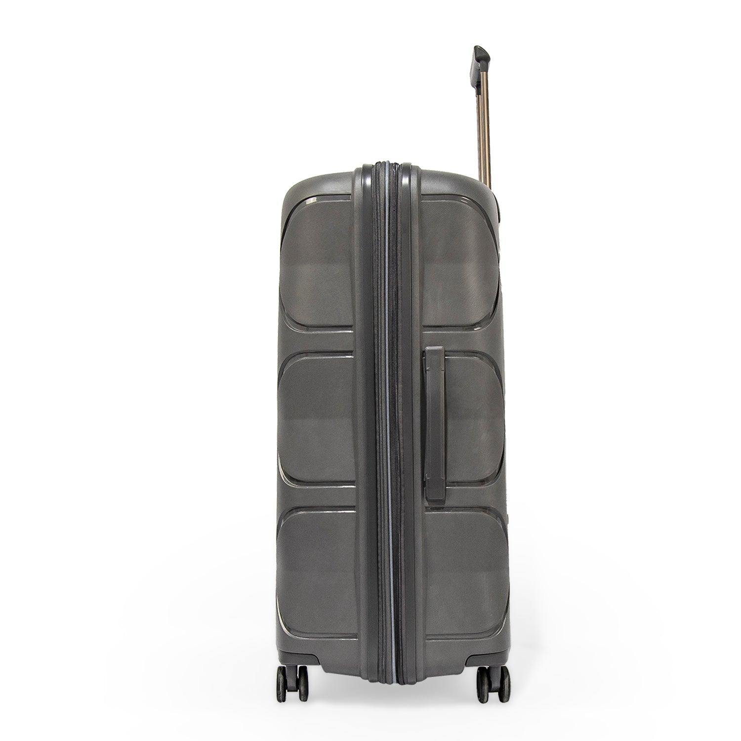 Pierre Cardin Trolley Strong Flexible Suitcases Check-In Dark Grey