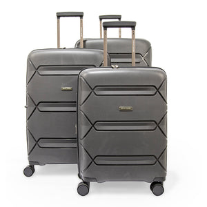 Open image in slideshow, Pierre Cardin Trolley Strong Flexible Suitcases Set of 3 Dark Grey
