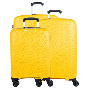 Verage Diamond Suitcase Set of 3 - Yellow - The Bag House®™